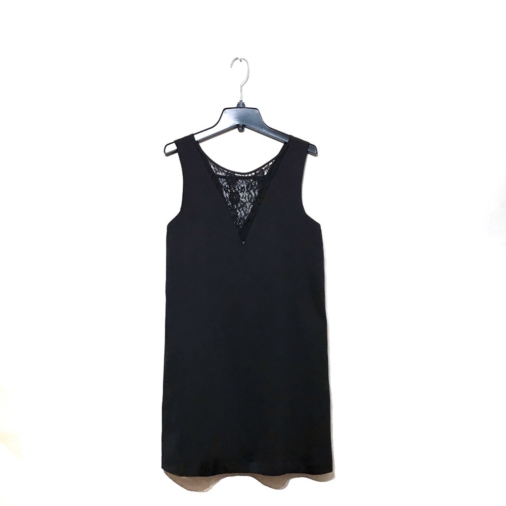 🔥 2/$20 BCBG black lace deep V dress with …